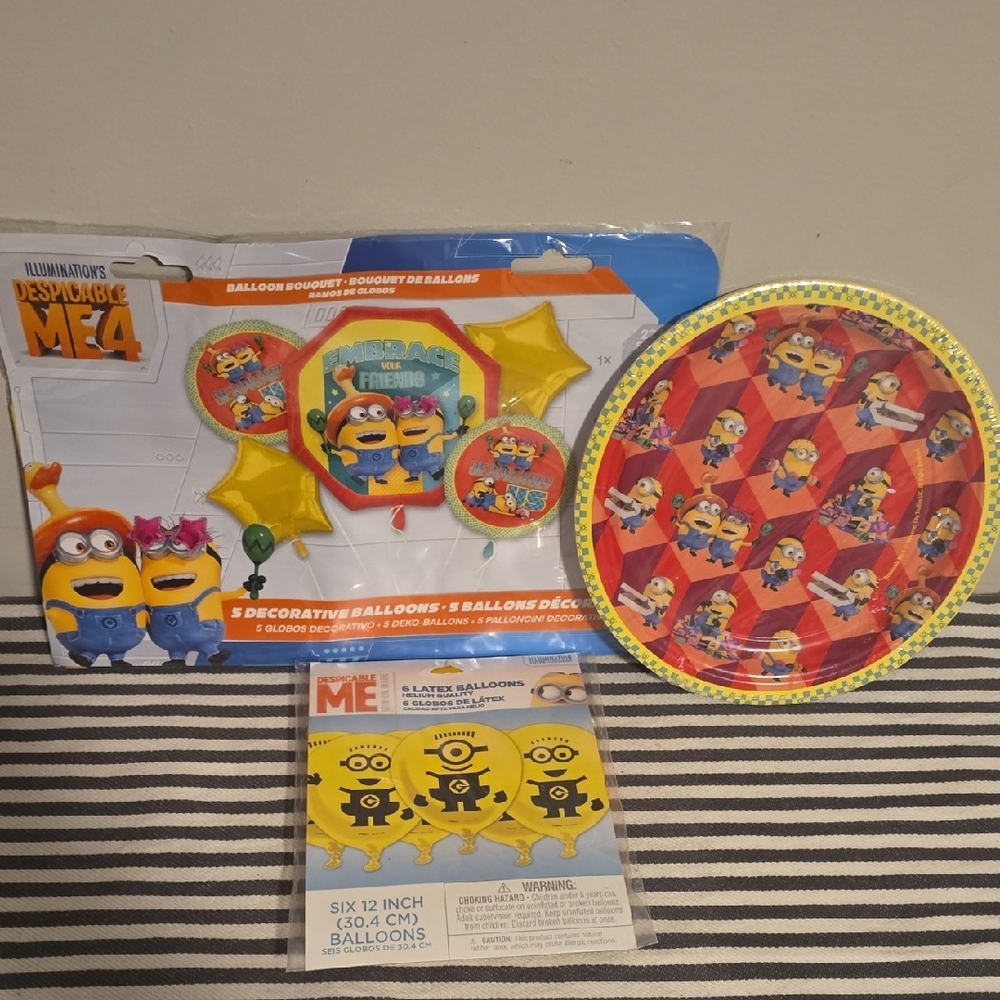 MINIONS Birthday Party Decorations Set HUGE BALLONS